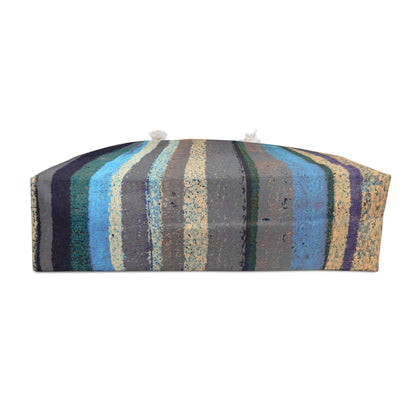 The Weekender Bag, Rustic Stripe - Blue Lake