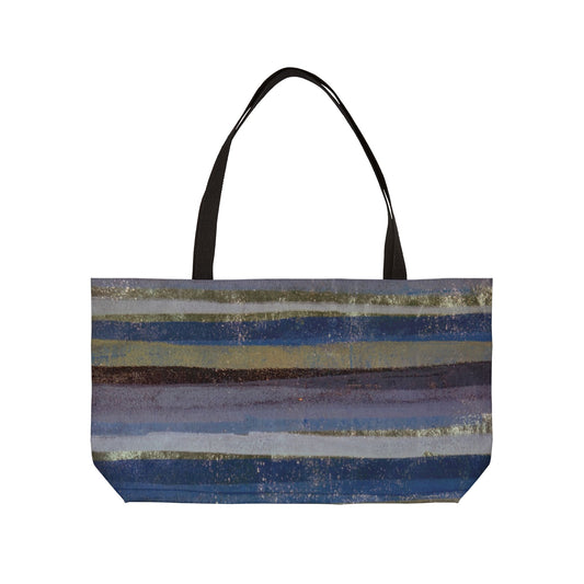 The Weekender Tote - Rustic Stripe, Purple Mountains