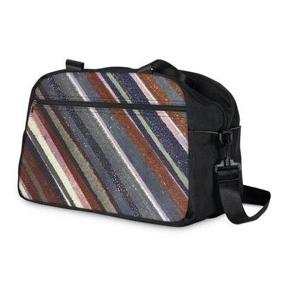 The Gym Bag - Rustic Stripe, Rust and Steel