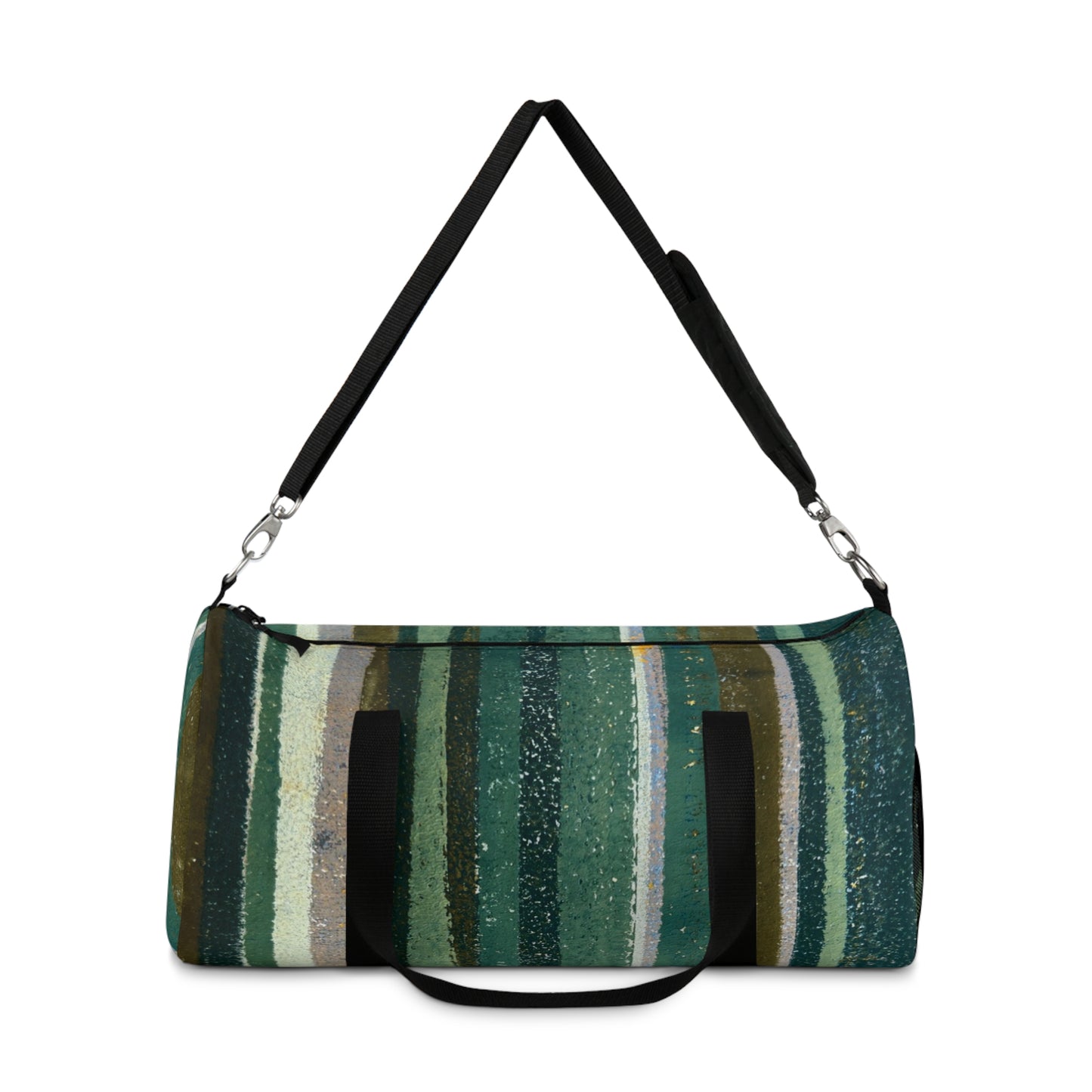 The Duffle Bag - Rustic Stripe, Jade