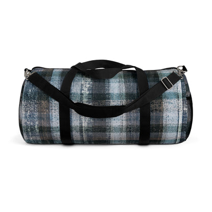 The Durable Duffle Bag - Rustic Plaid, Aquamarine