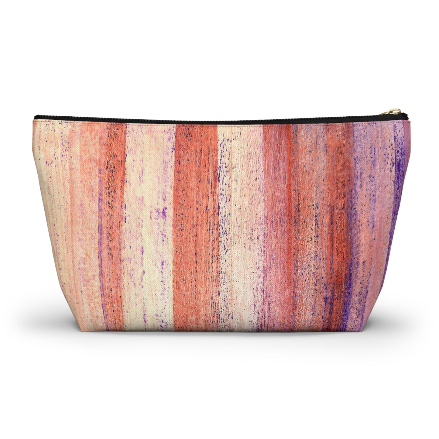 The Accessory Pouch - Rustic Stripe, Nasturtium