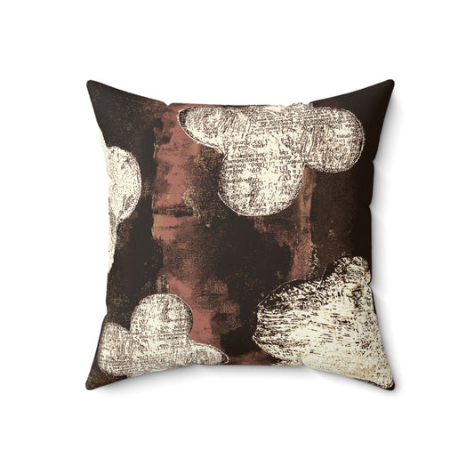 The Faux Suede Pillow - Bloom, Cafe