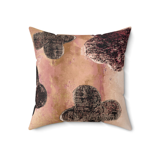 The Faux Suede Pillow - Bloom, Tea Rose