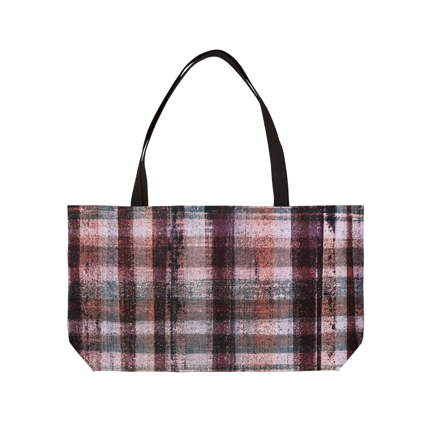 The Weekender Bag - Rustic Plaid, Mulberry
