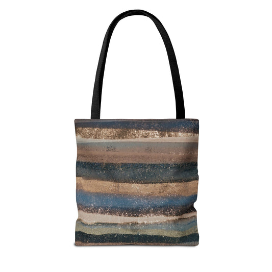 The Everything Tote - Rustic Stripe, Earth