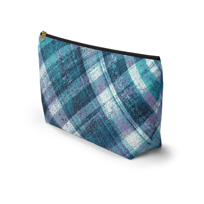 The Accessory Pouch - Rustic Plaid, Hyacinth