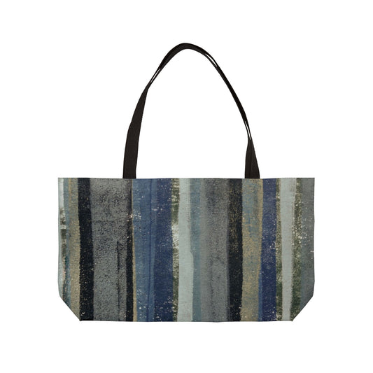 The Weekender Bag - Rustic Stripe, Blue Hill