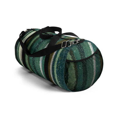 The Duffle Bag - Rustic Stripe, Jade