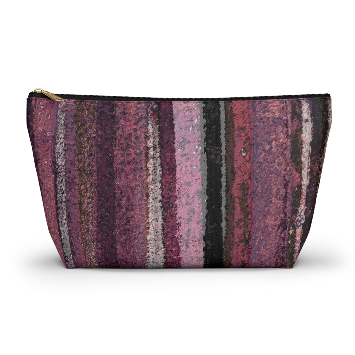 The Accessory Pouch - Rustic Stripe, Blackberry
