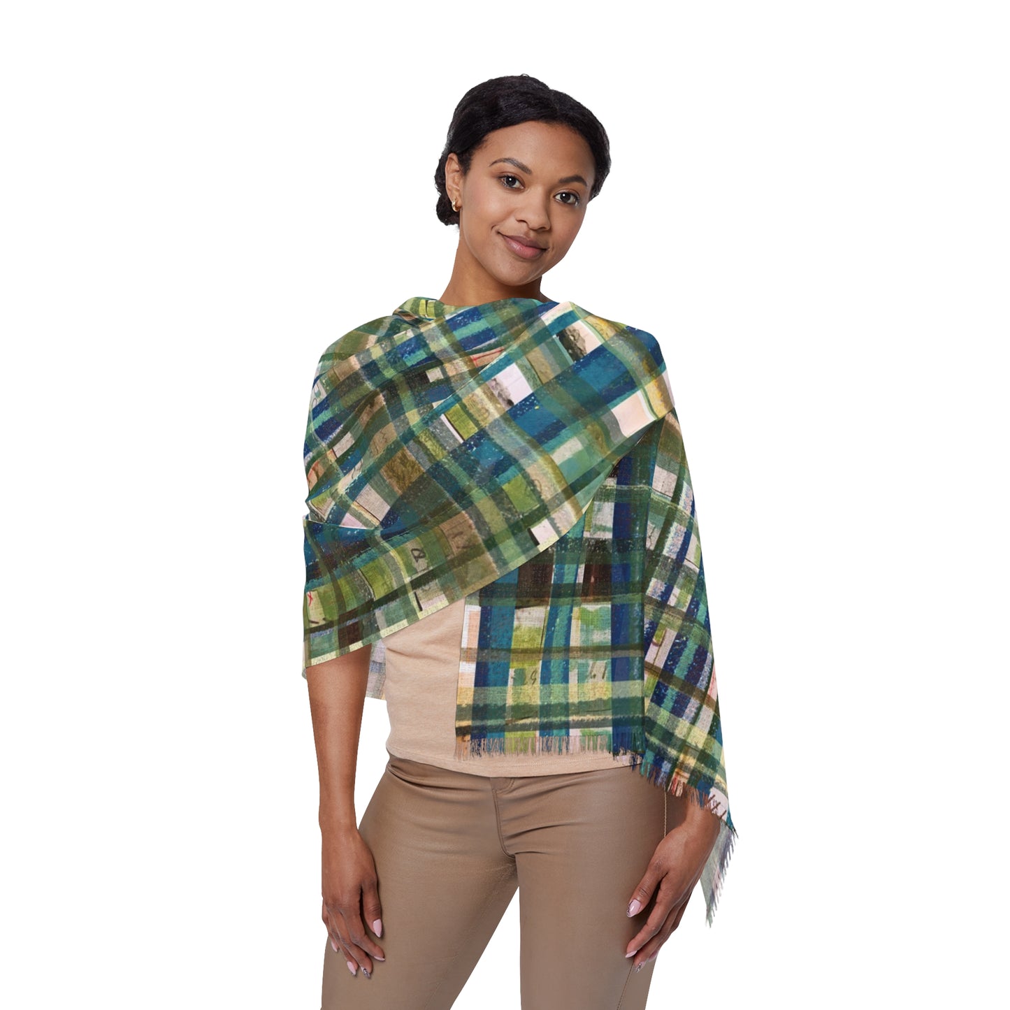 The Studio Scarf - Mixed Media, Grass