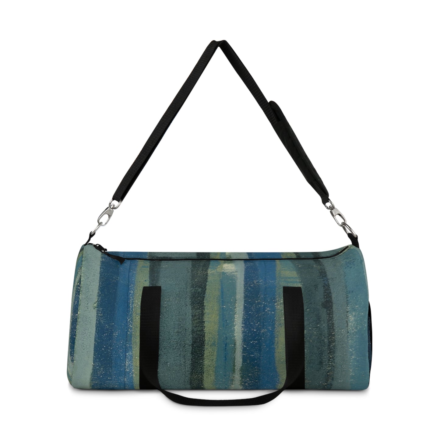 The Duffle Bag - Rustic Stripe, Lagoon