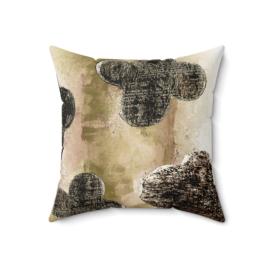 The Faux Suede Pillow - Bloom, Green Tea