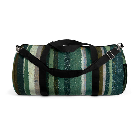 The Duffle Bag - Rustic Stripe, Jade