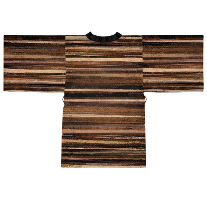 The Chroma Kimono - Rustic Stripe, Sepia