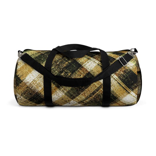 The Durable Duffle Bag - Rustic Plaid, Bumblebee