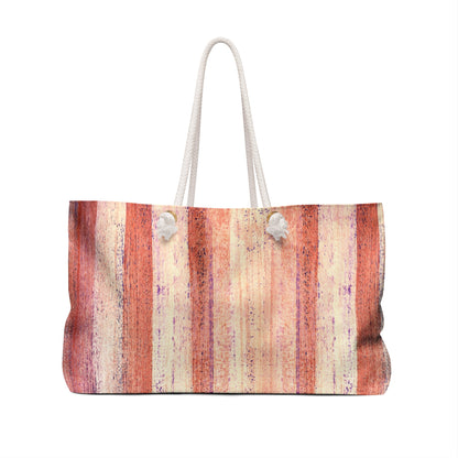 The Weekender Bag - Rustic Stripe, Pomelo