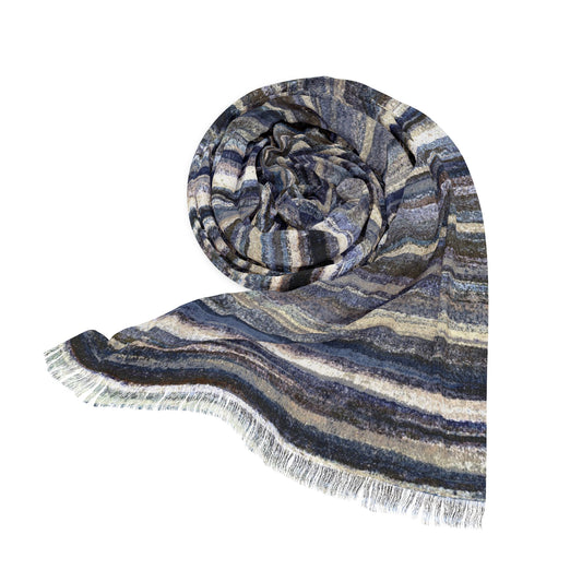 The Studio Scarf - Rustic Stripe, Winter Woods