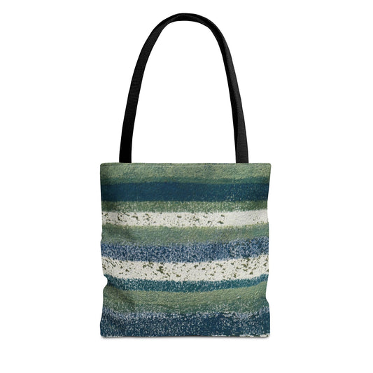 The Everything Tote - Rustic Stripe, Beach Glass