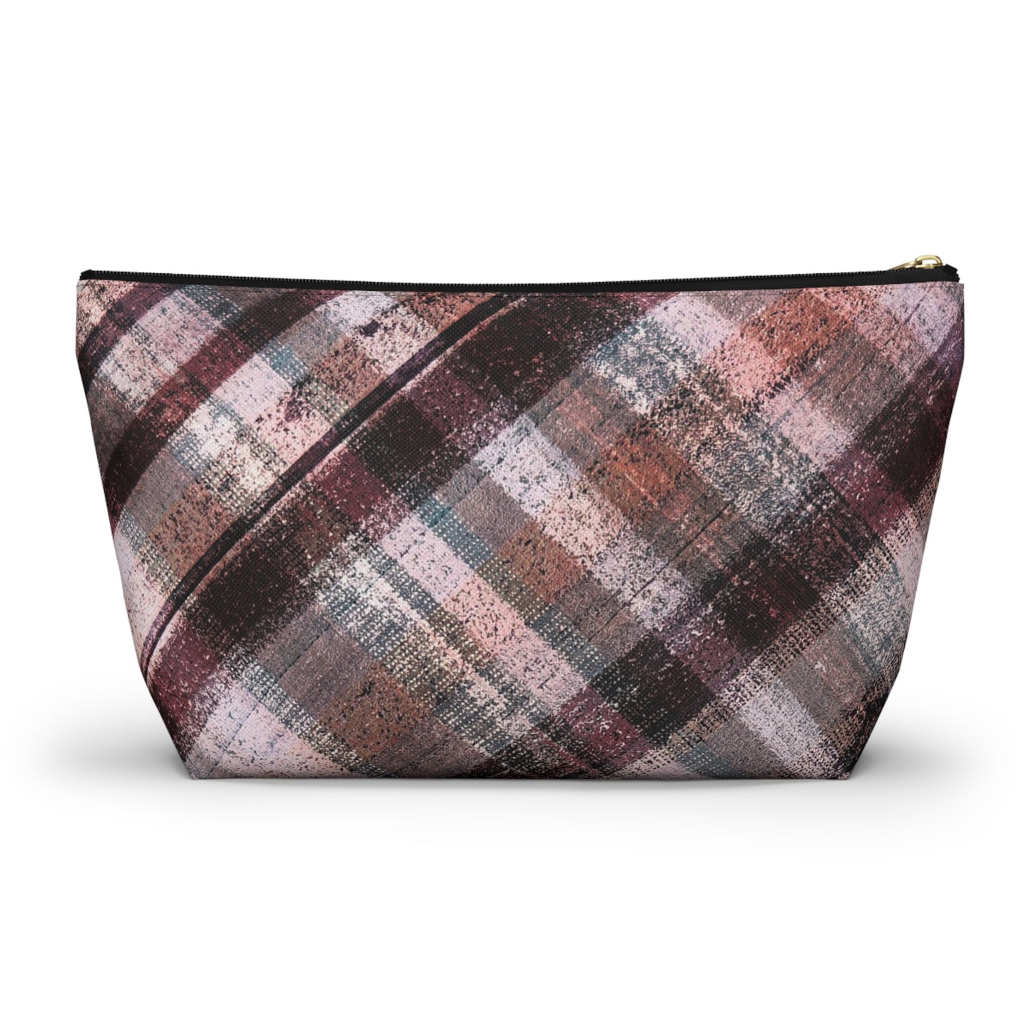 The Accessory Pouch - Rustic Plaid, Mulberry