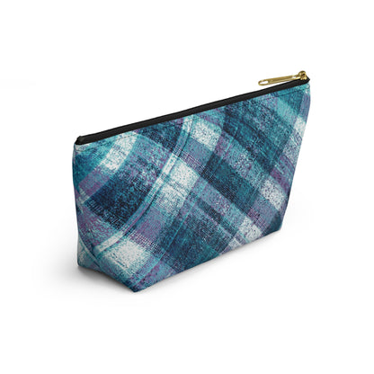 The Accessory Pouch - Rustic Plaid, Hyacinth