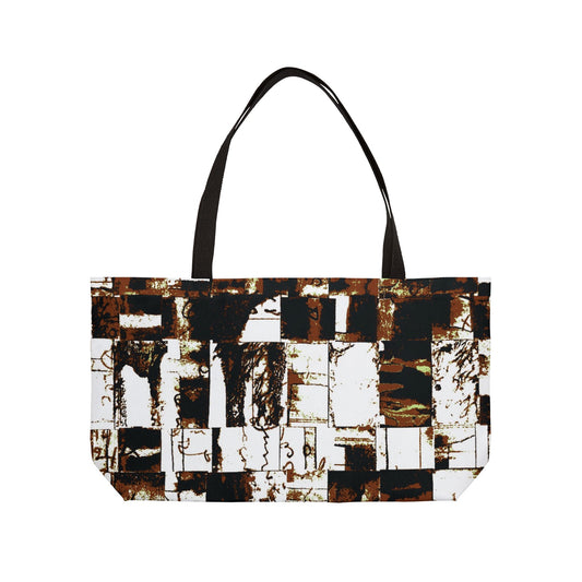 The Weekender Tote - Memory Block, Sepia