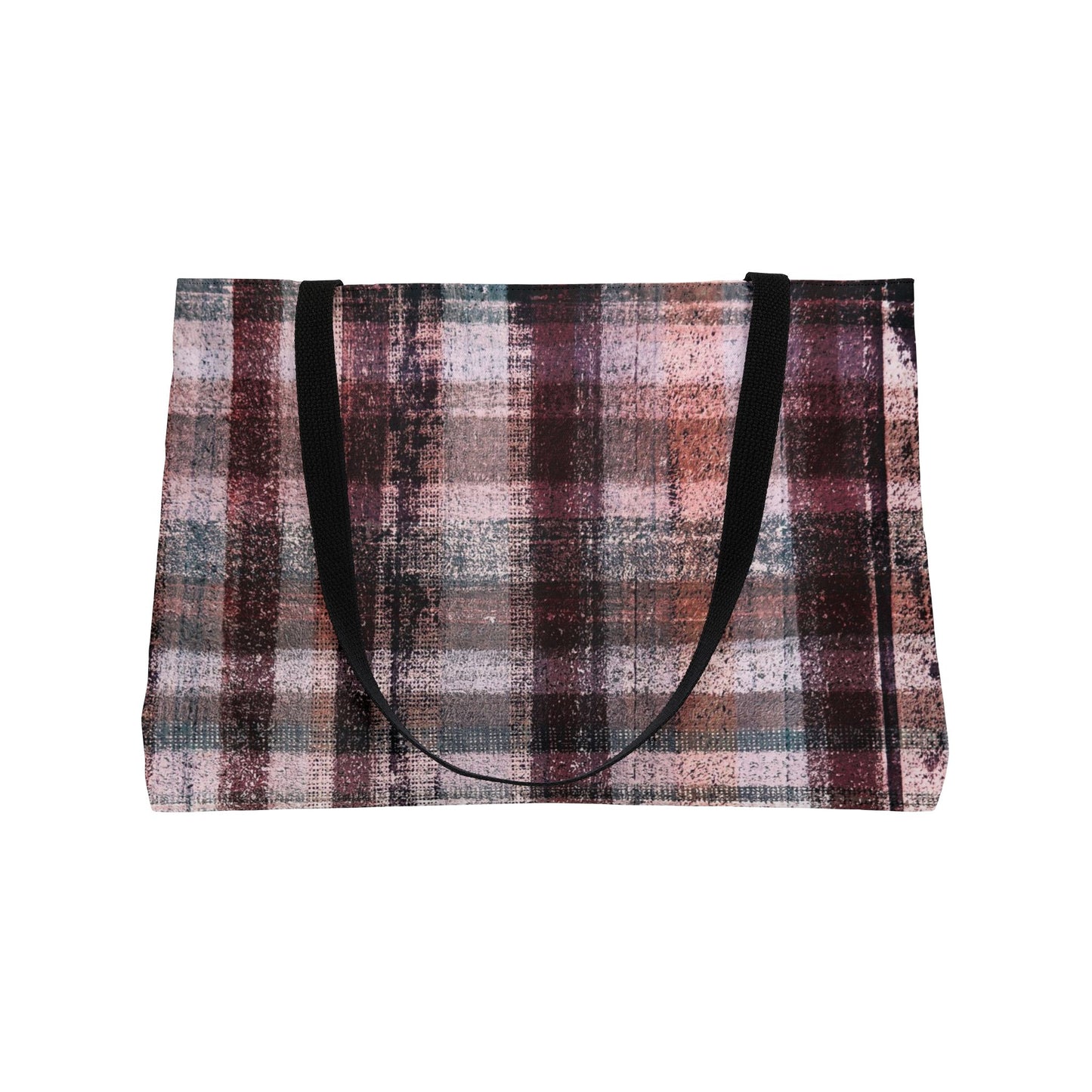 The Weekender Bag - Rustic Plaid, Mulberry