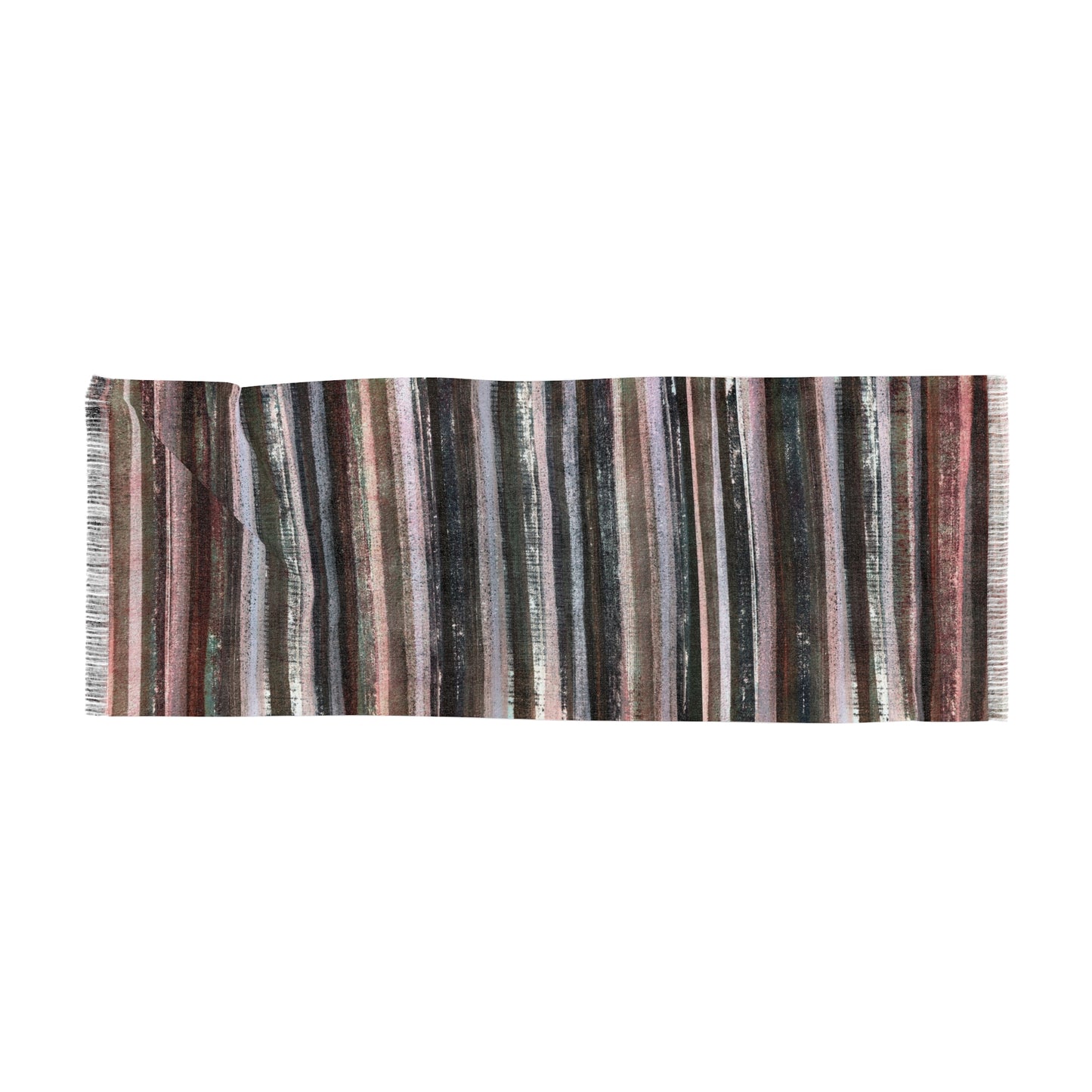 The Studio Scarf - Rustic Stripe, Evening Forest