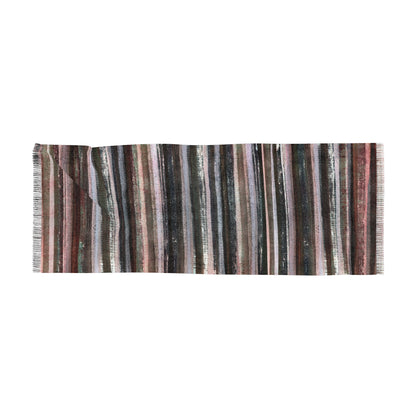 The Studio Scarf - Rustic Stripe, Evening Forest