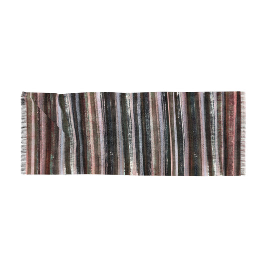 The Studio Scarf - Rustic Stripe, Evening Forest