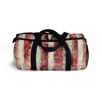 The Duffle Bag - Rustic Stripe, Sangria