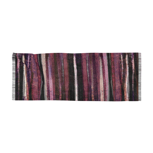 The Studio Scarf - Rustic Stripe, Blackberry
