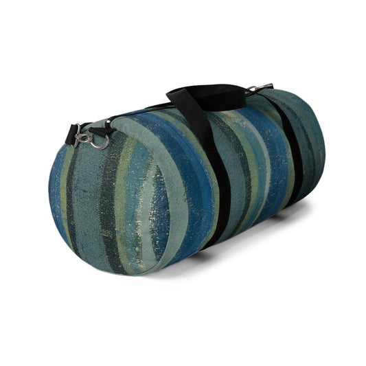 The Duffle Bag - Rustic Stripe, Lagoon