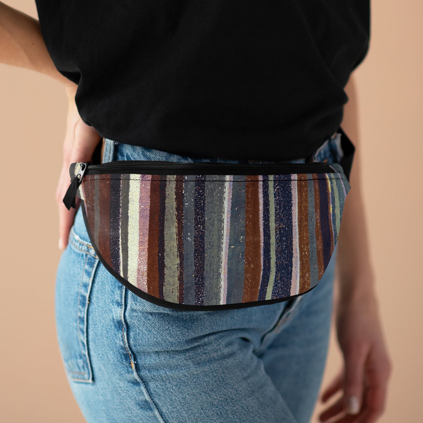 The Artsy Fanny - Rustic Stripe, Rust and Steel