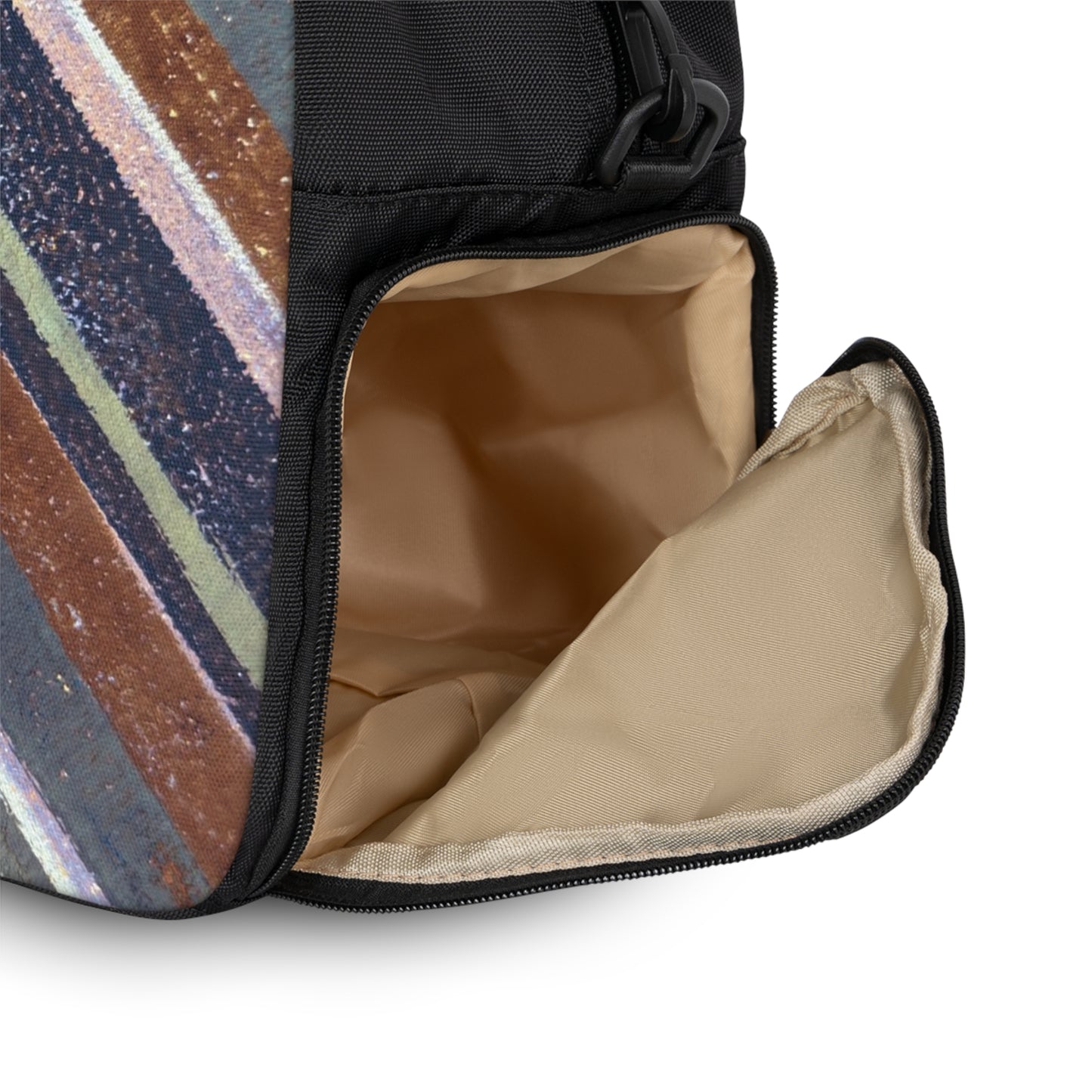 The Gym Bag - Rustic Stripe, Rust and Steel