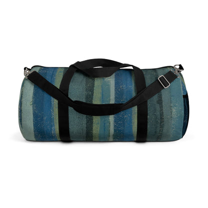 The Duffle Bag - Rustic Stripe, Lagoon