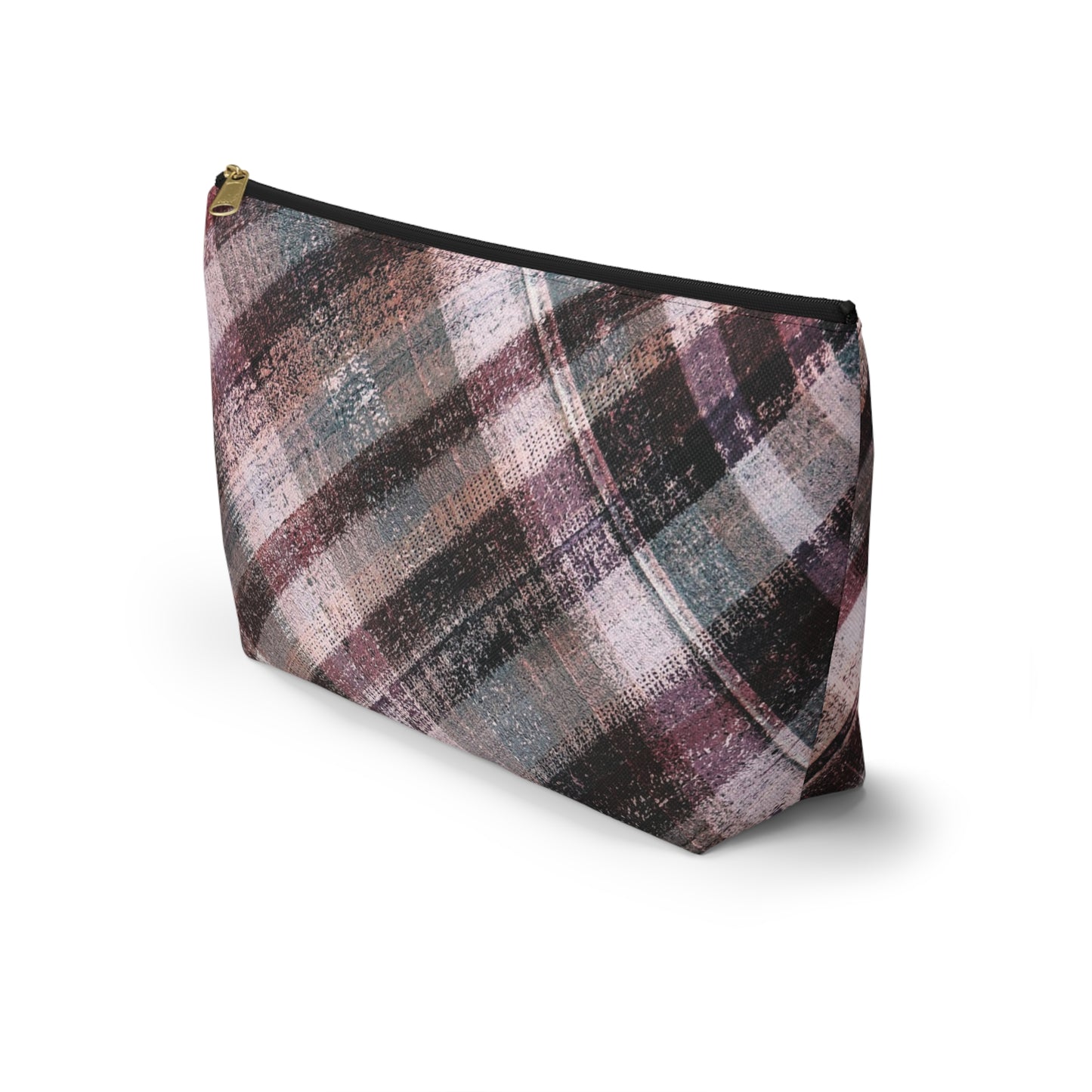 The Accessory Pouch - Rustic Plaid, Mulberry