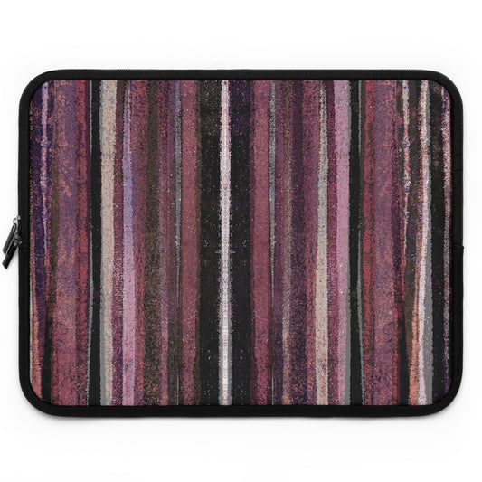 The Laptop Sleeve - Rustic Stripe, Blackberry
