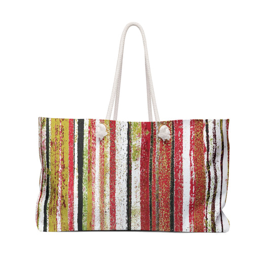 Weekender Bag, Rustic Stripe - Fiesta