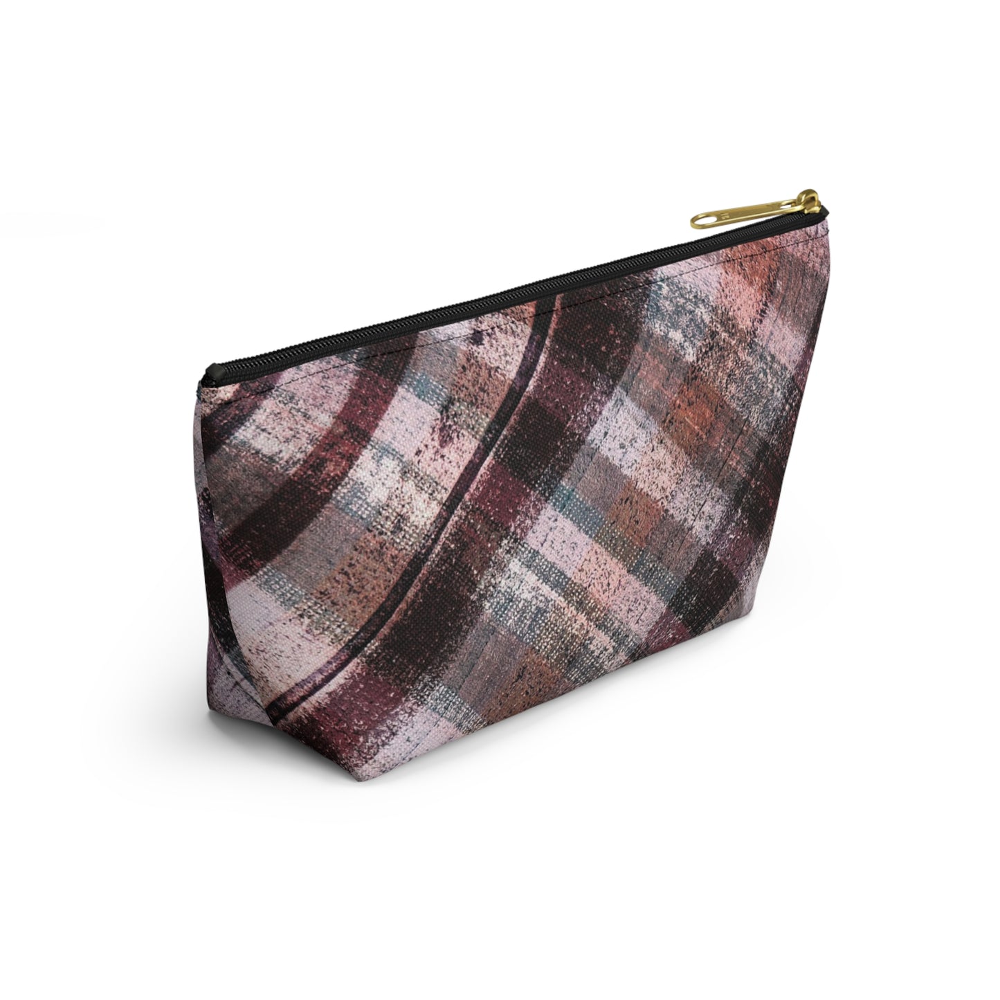 The Accessory Pouch - Rustic Plaid, Mulberry