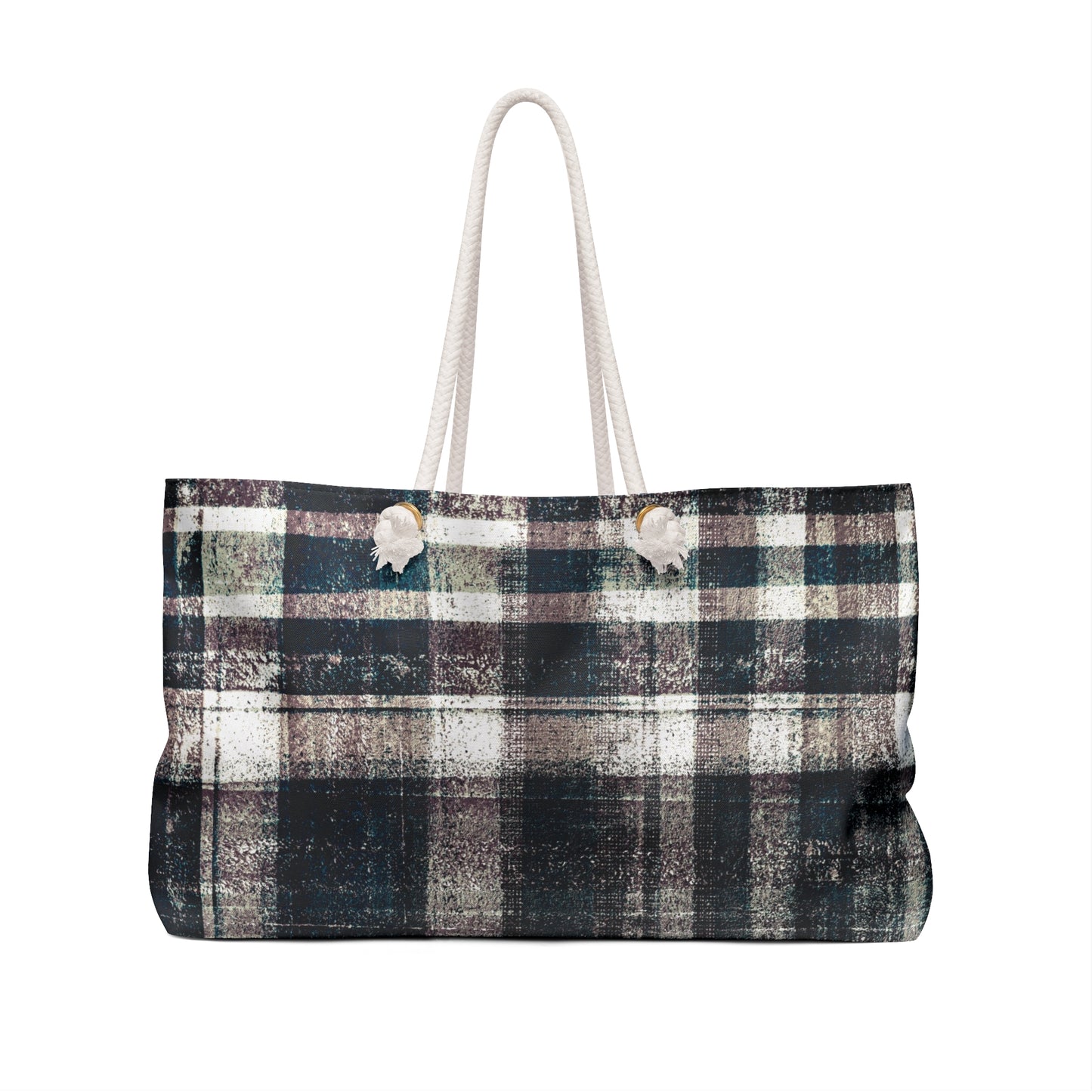 The Weekender Bag - Rustic Plaid, Ink