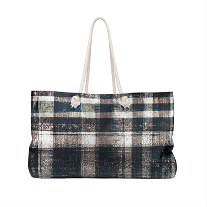 The Weekender Bag - Rustic Plaid, Ink