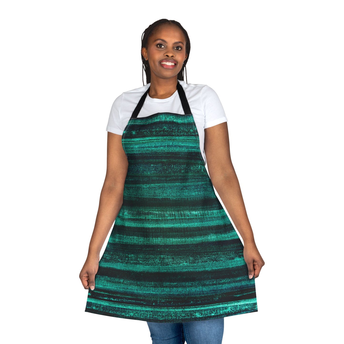 The Maker's Apron - Rustic Stripe, Deep Sea