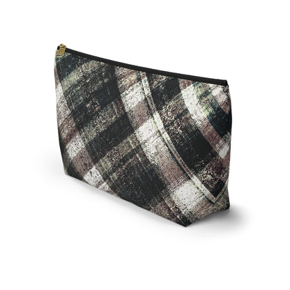 The Accessory Pouch - Rustic Plaid, Ink