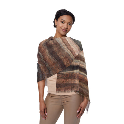 The Studio Scarf - Rustic Stripe, Earth