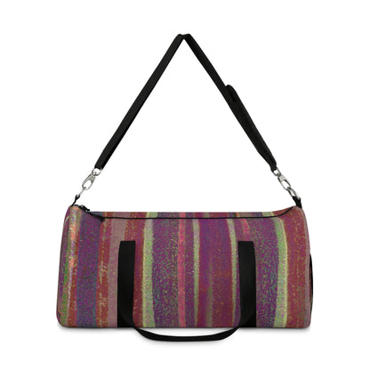 The Duffle Bag - Rustic Stripe, Berry