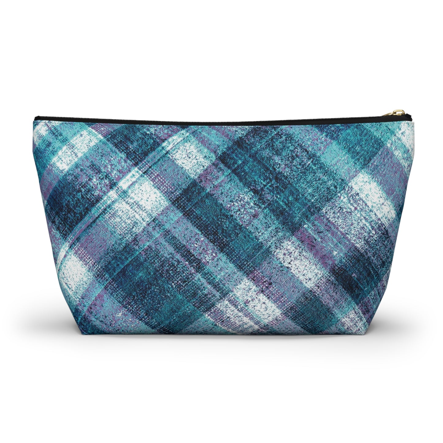 The Accessory Pouch - Rustic Plaid, Hyacinth