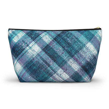 The Accessory Pouch - Rustic Plaid, Hyacinth