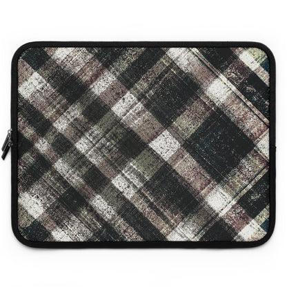 The Laptop Sleeve - Rustic Plaid, Ink