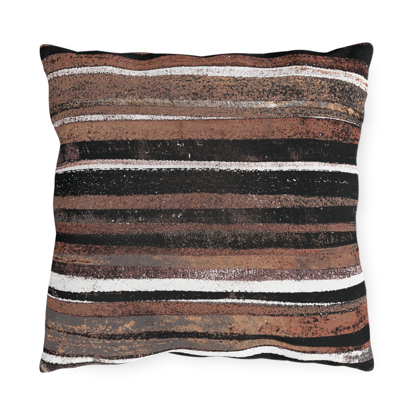 The Outdoor Pillow - Rustic Stripe, Copper Hills